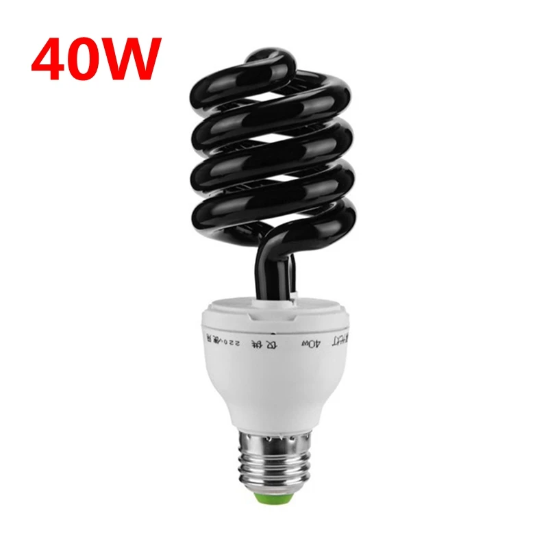 220V E27 15-40W UV светильник лампы УФ ультрафиолетовые люминесцентные CFL светильник лампа Спиральные энергосберегающие черный светильник фиолетовый лампы светильник Инж