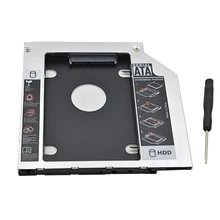 Для ноутбука ODD CD DVD rom Оптический отсек Универсальный алюминиевый 2nd HDD Caddy 9,5 мм SATA 3,0 2," SSD корпус HDD корпус