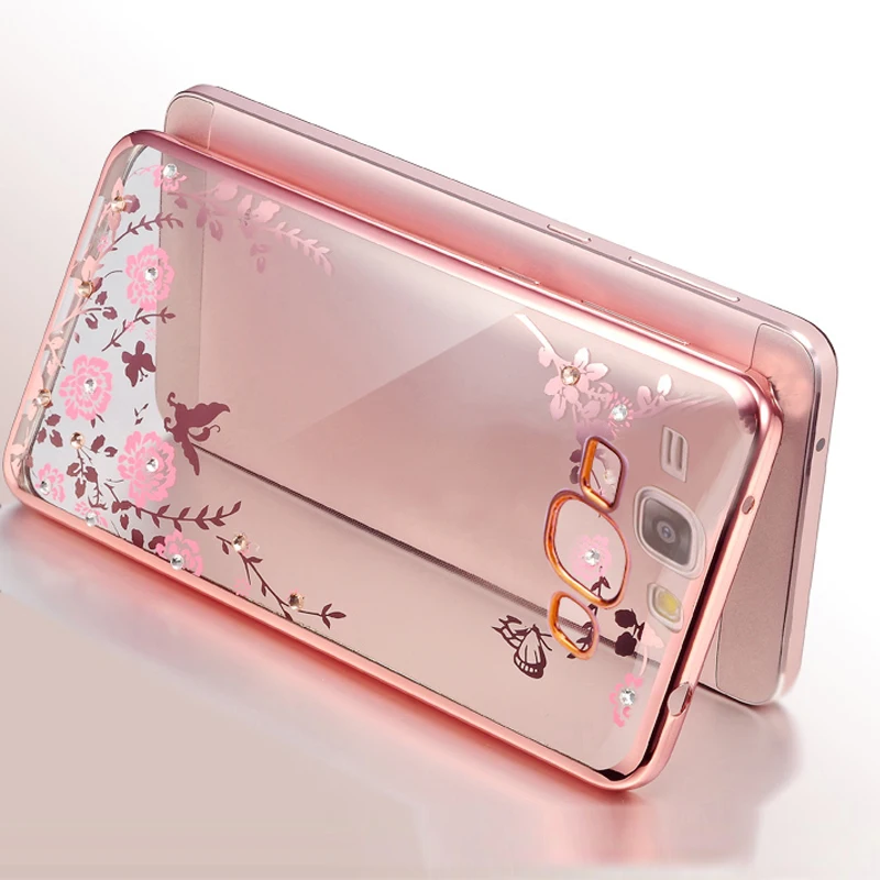 

KaiNuEn etui,coque,cover,case For Samsung Galaxy J7 J 7 2015 j700 transparent 3D phone cases back Soft TPU Flower Accessories