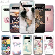 Карта мира план путешествий Чехол для телефона для samsung Galaxy S10e S10 Plus S7 S8 S9 Plus Note 8 9 10 Plus S10 Note 10 5G жесткий чехол