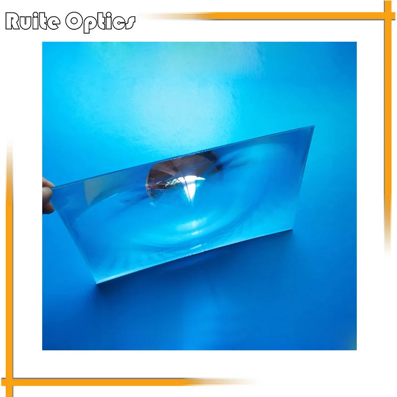 2pcs 130x80mm Rectangle Optical PMMA Plastic Fresnel Lens Focal Length 100mm for Projector Plane Magnifier Solar concentrator |
