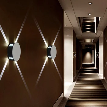 

Modern creative aisle round square wall lamp bedroom bedside corridor staircase hotel project LED indoor light #