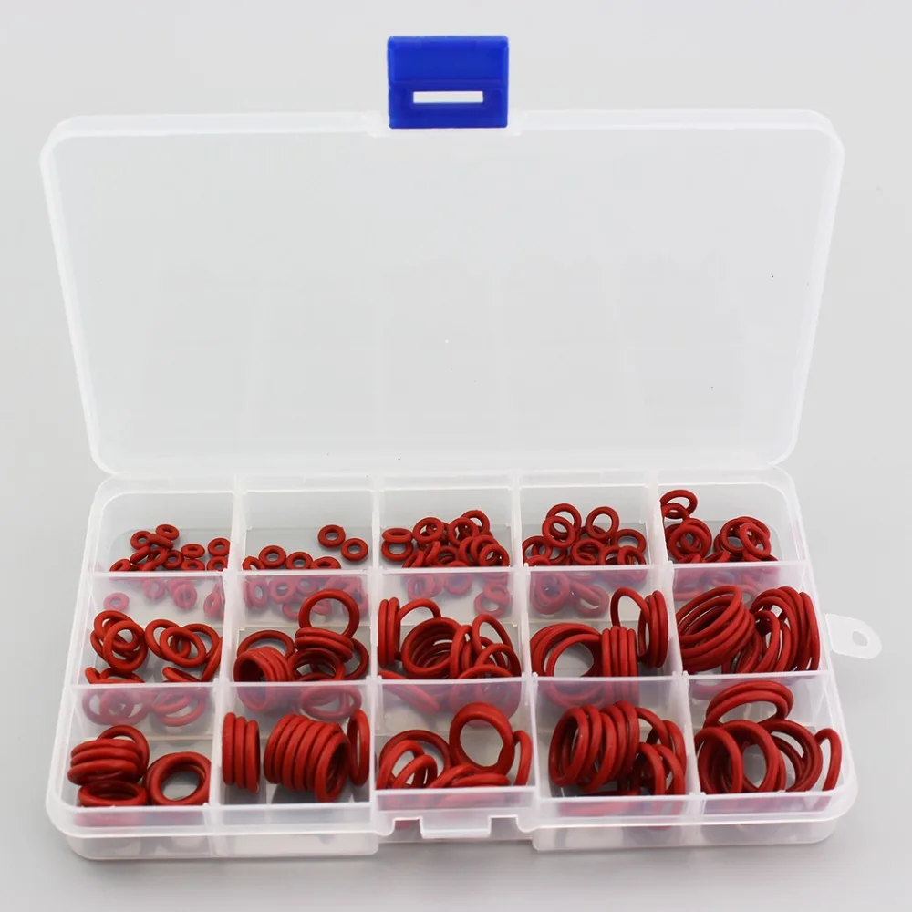 

PCP Paintball 15 Sizes Durable Socket Red Silicone O-rings Gasket Replacements Sealing O-rings Quick Coupling Fitting 225pcs/box