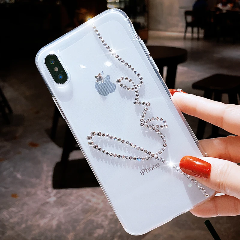 Letter-Design-DIY-Phone-Case-For-Iphone-X-Xs-Max-XR-Jewelled-3D-Bling-Phone-Cover