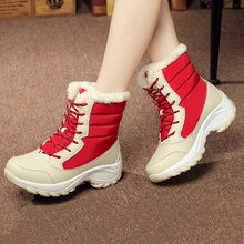 1617 EU35-41 Утепленная одежда до середины икры прогулочная зимняя женская зимняя обувь зимние Для женщин обувь для девочек мех