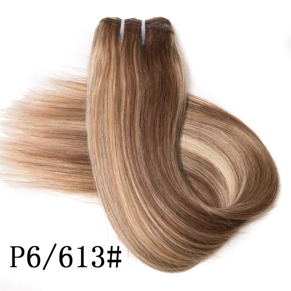 ALI-BEAUTY # P18/613 прямой натуральные волосы Weave Связки Волосы remy утка Пряди человеческих волос для наращивания 100 г/шт. 18-24 "может вьющиеся