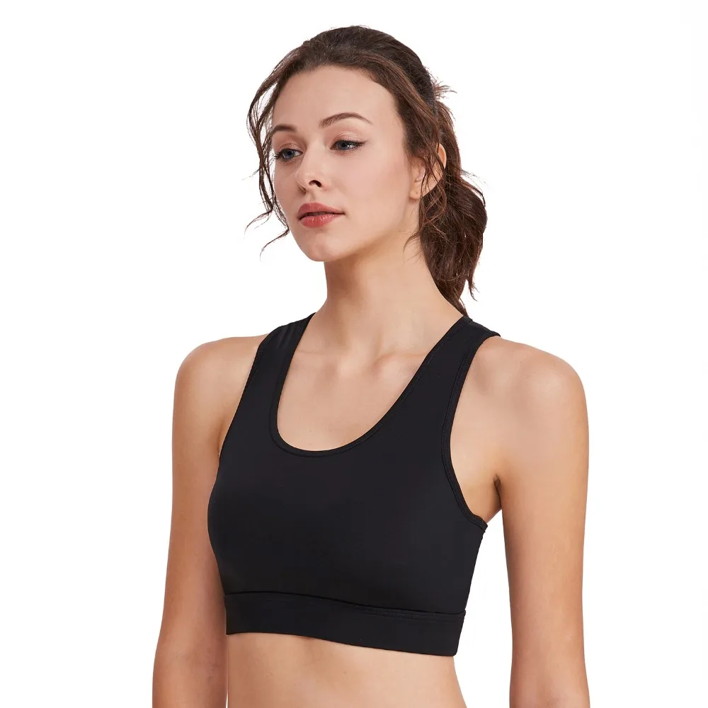 

Women Sport Bra Top Girl Body Shaper Removable Shaper Underwear Female Running Tank Tops Lady Push Up Corset Vest BLACK New