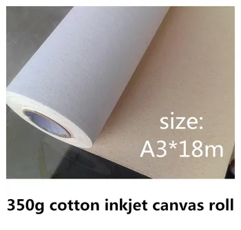 

0.297*18m high quality smooth inkjet cotton canvas for A3 size picture print
