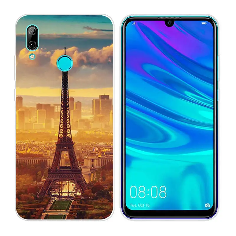 Силиконовый чехол для huawei P Smart, мягкий ТПУ чехол для телефона, 6,21 дюймов, P Smart, прозрачный чехол, PSmart, оболочка - Цвет: 13