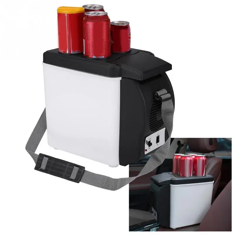 

6L Mini Car Refrigerator Home Traveling Mini Fridge Freezer Cool Box Warmer Refrigerator Fridge Auto Supply Portable