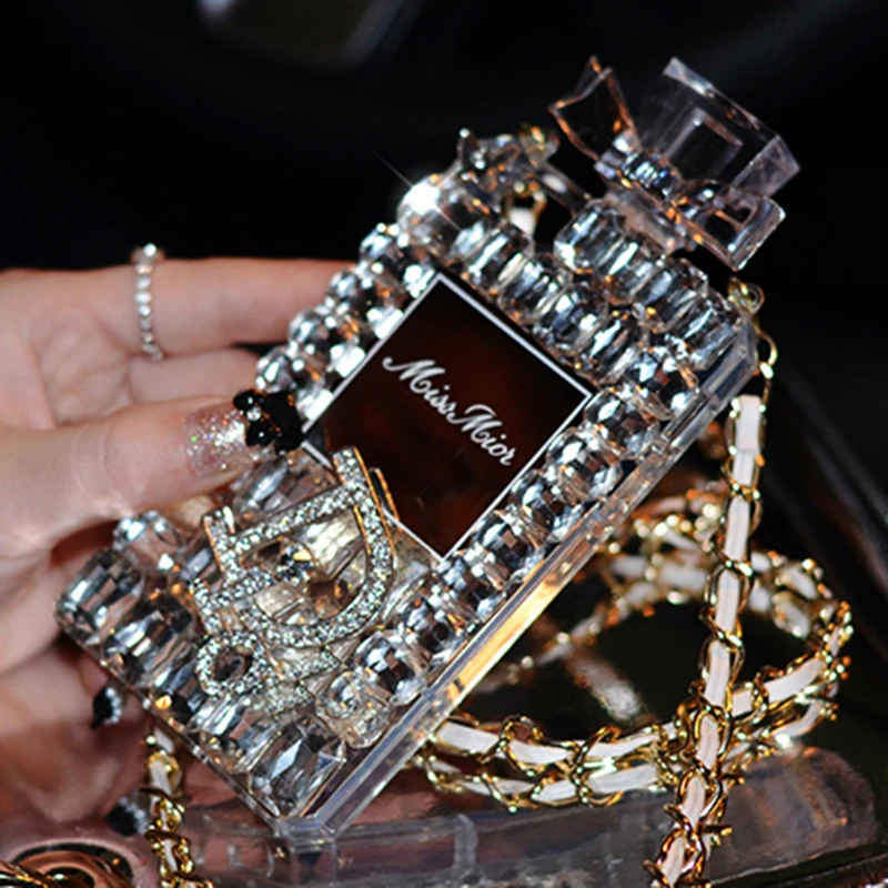Bling Diamond perfume silicon Coque Case for iPhone 7 plus 7 case 4 4s 5c 5