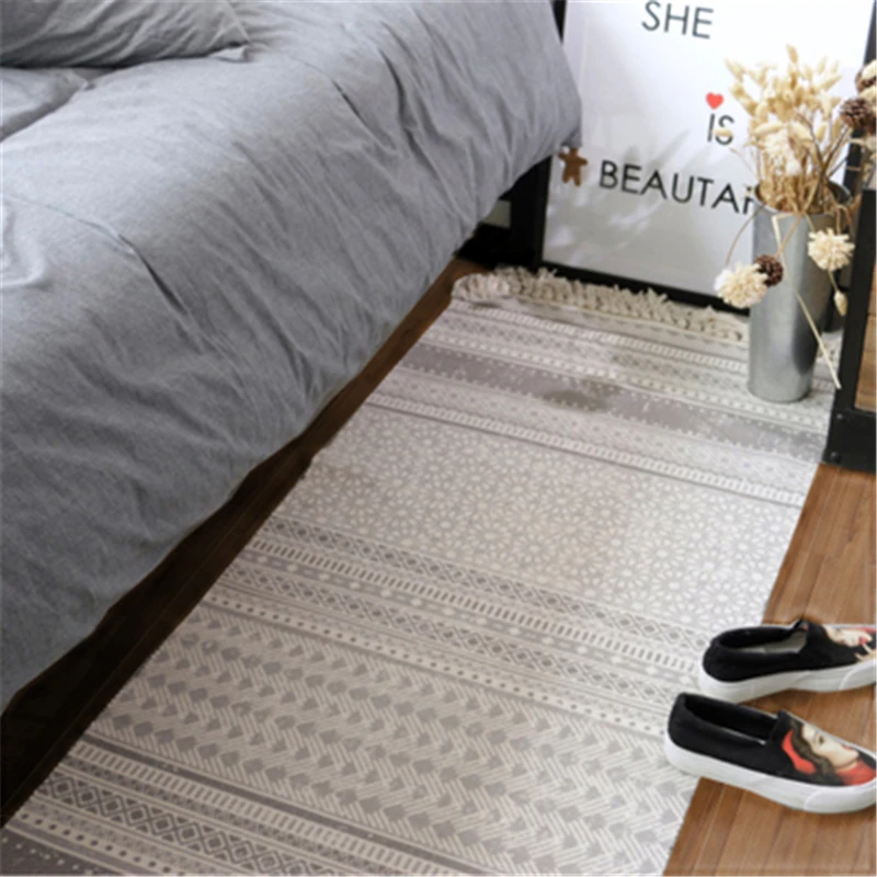 70X160cm 2019 хит продаж простые Стильные хлопковые ковры для гостиной спальни ковер
