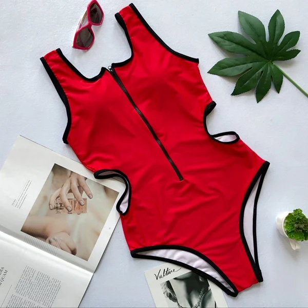 Women Bikini Set Solid Hollow Out Bikinis Thong One Piece Swimsuit My