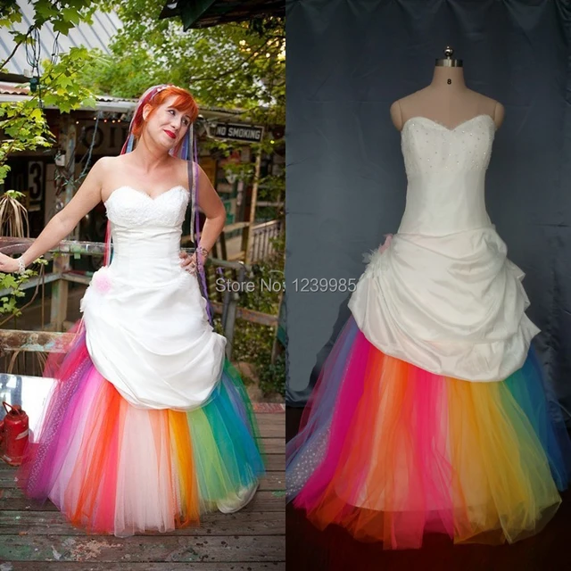 New Arrival Charming Wedding Dress 2017 Sheath Gown New Arrival Charming Wedding Dress 2017 Sheath Gown Sweetheart Neckline Rainbow Colored Dresses Free