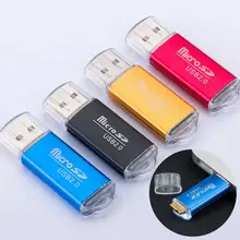 Универсальный высокоскоростной мини USB 2,0 кард-ридер Повседневный Микро Металлический корпус прессформы и моды, портативный SD карты