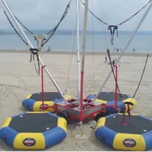 Мобильный 4 станции банджи батут, 010