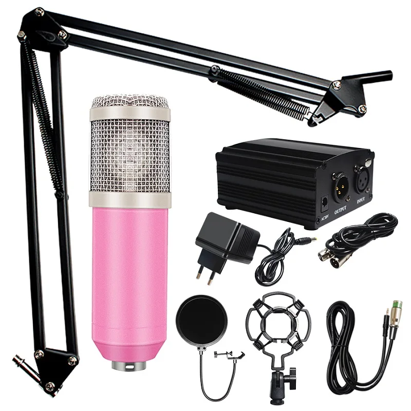 Professional microfone BM 800 Karaoke Microphone Condenser Microphone Kits Bundle Microphone for Computer Studio Recording 