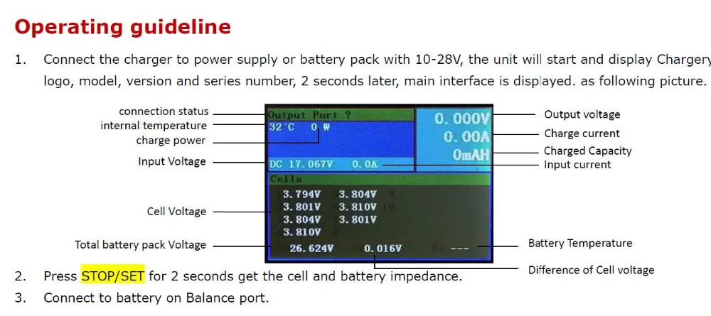 6 S/8 S/10 S LiPo LiFe LITO батарея смарт баланс зарядное устройство 1.3A 20A 500 Вт ячеек литий-ионный заряд RC eBike TFT lcd зарядное устройство y