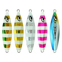 Castfun 100g 130g 160g 200g 1pc lento jigging isca japão design oceano asa stinger isca de metal gabarito chumbo