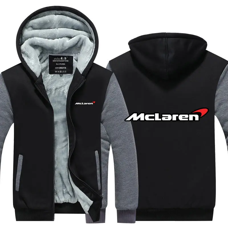 New Autumn Winter men Sweatshirt Thicken Mclaren coat zipper Sweatshirt Casual Tracksuit fashion new style - Цвет: 3