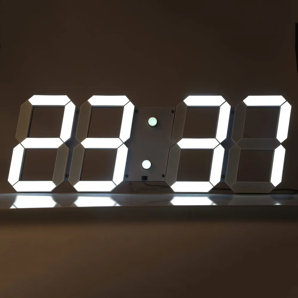 TFCFL Large LED Digital Wall Clock with Remote Black Oversized Electronic Digital Clock for Home or Public Occasion