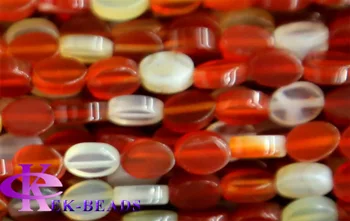 

Natura Genuine Carnelian Red Agate Flat Oval Beads Loose Small Beads 4x6mm Fit Jewelry DIY Necklace OR Bracelets 15" 02767