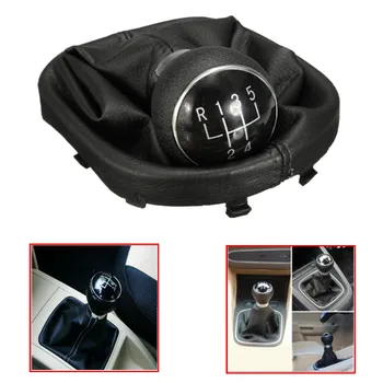 

5 Speed Gear Shift Knob Gearstick Gaiter Boot For VW Touran Caddy MK2 Leather
