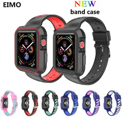 Спортивный силиконовый ремешок для Apple watch band Aple watch correa мм 42 мм 38 мм Iwatch 3 2 1 TPU PC чехол и браслет Pulseira наручный ремень