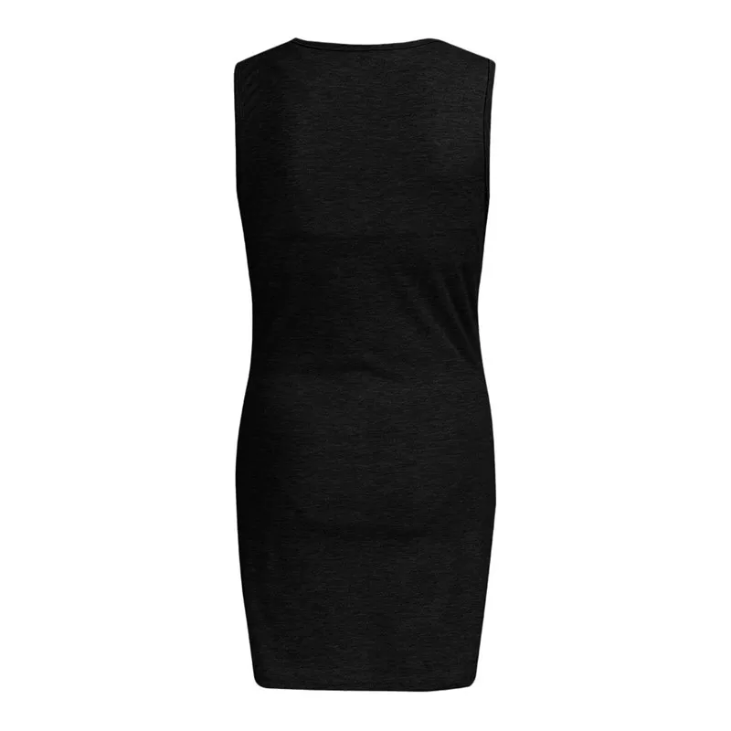 Maternity clothes summer 2019  new  Women Maternity Summer Sleeveless Letter Print Casual Sundress Pregnancy Dress  (16)