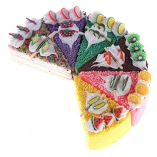 Магнит на холодильник в виде торта красочные медленно поднимающиеся магниты для досок мягкий хлеб Искусственные Поддельные Детские игрушки продукты детские подарки