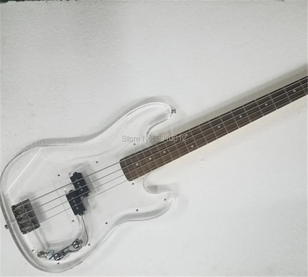 Factory custom acrylic body bass 4 strings Jazz bass instruments shop
