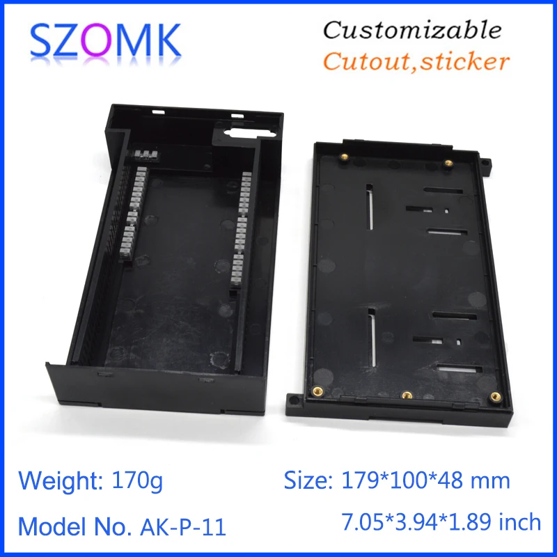 plastic din rail enclosure box junction housing abs control enclosure szomk din boxes power supply distribution box housing case (16)