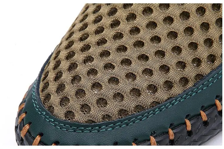 Мужские сандалии Летняя обувь из сетчатого материала Мужская Повседневная дышащая обувь на шнуровке размера плюс 44 45 46