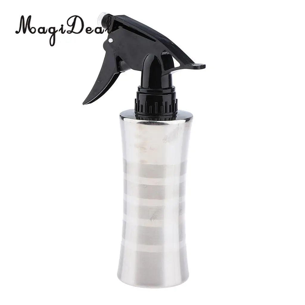 Kesoto 300ml Stainless Steel Empty Fine Mist Trigger Spray Bottle for Hair Salon Hairdressing