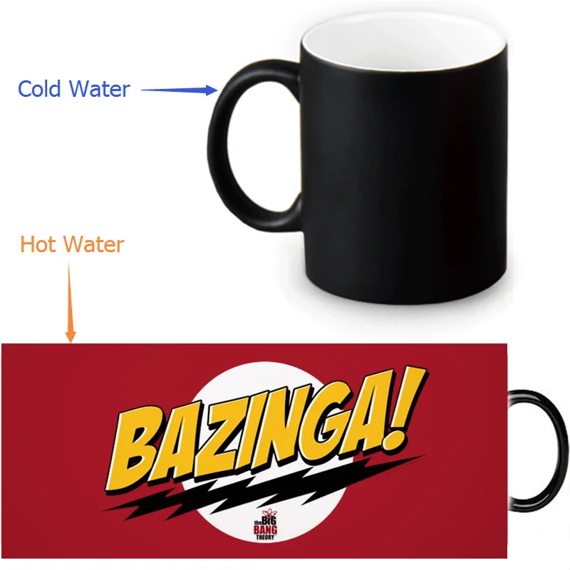 

The Big Bang Theory Coffee Mugs Heat Sensitive Morph Mugs Cold Hot Heat Changing Color Magic Tea Mug
