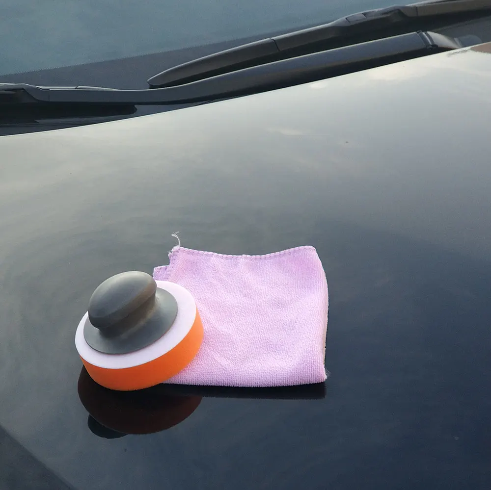 

Car Manual Waxing Kits High Quality Sponge Buffer Pad With Removable Handle Car Washing Cleaning All In One