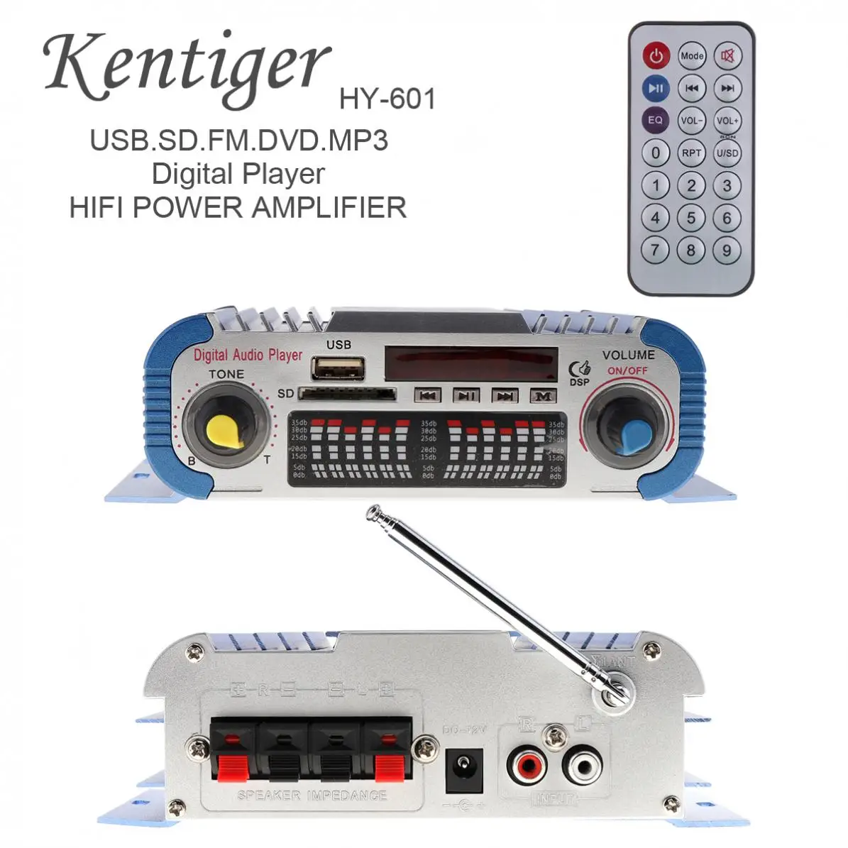 2 Channels Hifi Universal Digital Car Audio Stereo Power Amplifier Sound Mode Audio Music Player