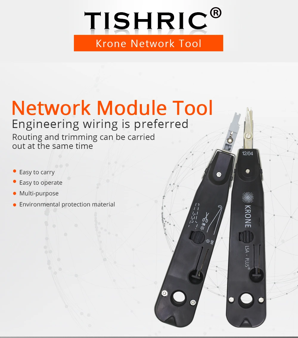  TISRIC Original Krone Network Cable Tester RJ45 Crimper RJ11 Cable Tracker Telecom Phone Wire Tool Professional Network Kit (1)