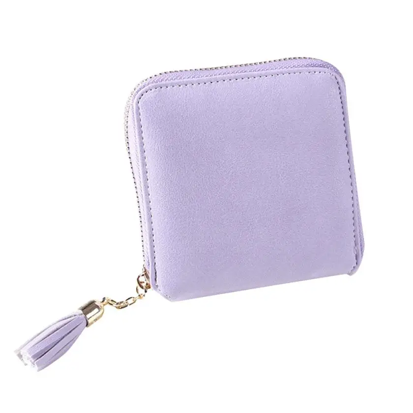 Womens Leather Small Mini Wallet Card Holder Zip Coin Purse Clutch Handbag Designer Wallets ...