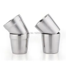 50 шт. 300 мл двухслойная 304 чашка для воды из нержавеющей стали небьющиеся чашки для кофе для кемпинга путешествия дома