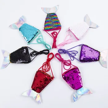 

Colorful Sequins Mermaid Tail Kids Shoulder Coin Bag Baby Girls Mini Messenger Bag Cartoon Boys Coin Purse Children Handbags