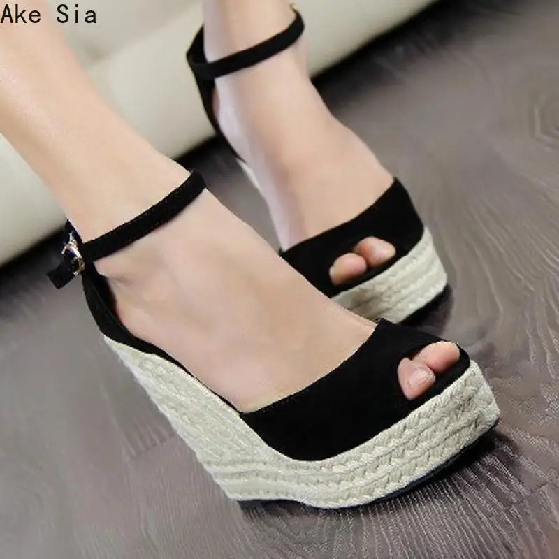 

Fashion Superior Quality Comfortable Bohemian Wedges Women Sandals For Ladies Shoes High Platform Open Toe Plus Size 34-41