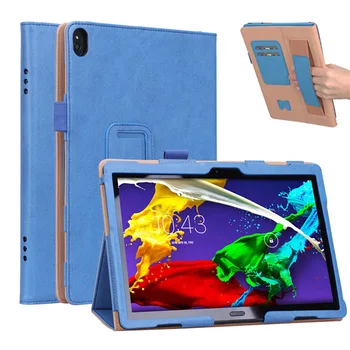 

For Lenovo Tab P10 TB-X750F X705L Case Luxury PU Leather Stand Cover For Lenovo Tab M10 10.1'' Handrest Card Slots Case +flim