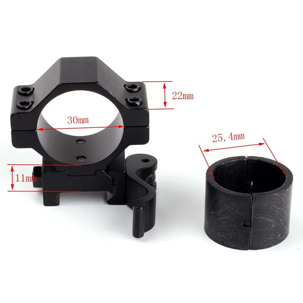 

ohhunt Hunting Tactical Accessories 25.4mm 30mm 2PCs Low Profile 20mm Picatinny Weaver Quick Disconnect Rings Rifle Scope Mount