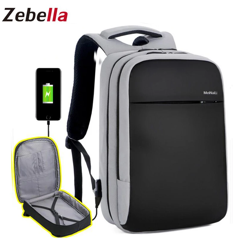 

Zebella 2019 New Men's Backpack USB Charging Interface Multi-function Waterproof Laptop Backpack Outdoor Travel Student Backpack