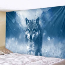 Blue-eyed Wolf Holy Animals Tapestry Decoration Wall Hanging Lion Wolf Tiger Pattern Background Wall Tapestry Home Textile Blue-eyed Wolf Holy Animals Tapestry Decoration Wall Hanging Lion Wolf Tiger Pattern Background Wall Tapestry Home Textile