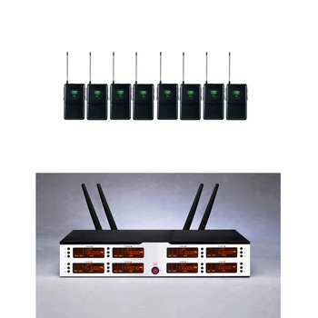 شراءنظام ميكروفون لاسلكي ذو 8 قنوات UHF مزود بميكروفون لاسلكي مزود بميكروفون لاسلكي مناسب لمسرح حفلات الزفاف