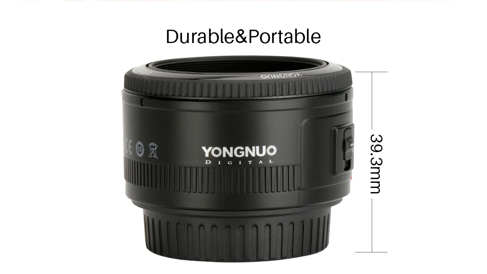 YONGNUO 50 мм объектив YN50mm F1.8 объектив камеры EF 50 мм для Canon диафрагмы объективов для EOS DSLR 700D 750D 800D 5D Mark II IV 10D 1300D