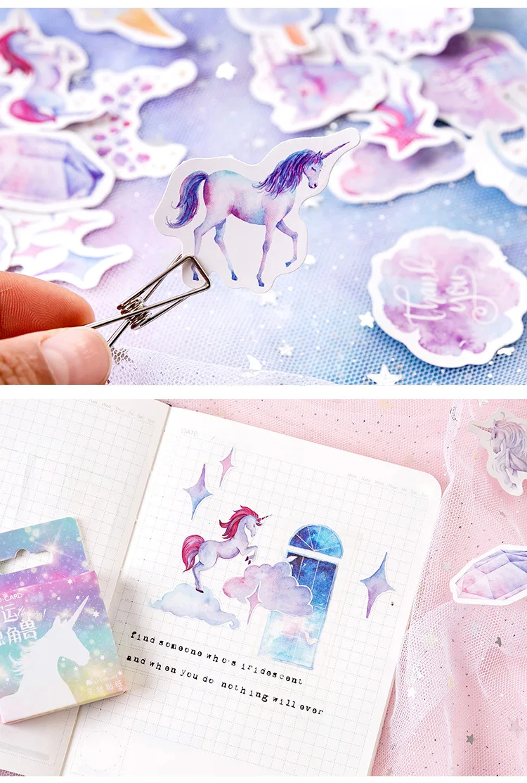 Conjunto Kawaii Papelaria Adesivos Unicórnio Borboleta Diário Planejador Decorativo Móvel Scrapbooking Faça Você Mesmo Artesanato 20 7 Cheap Adesivos