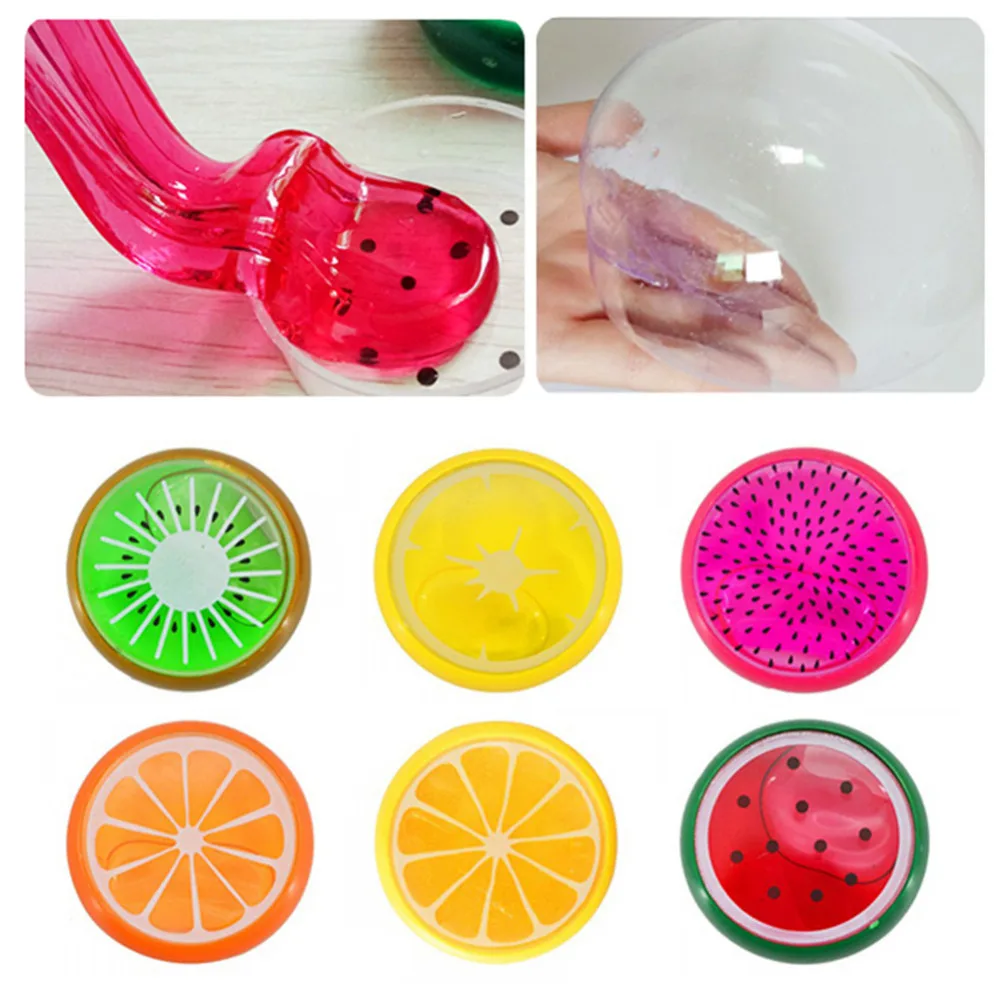 

Funny Creative Clay Tools Crystal Fruit Clay Intelligent Plasticine Slime Toys For Kids Safe Non-toxic polymer Clay Mold 6Colors